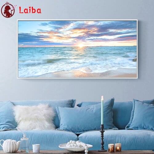 5d Diy Diamond Painting Beach sea scenery outside the window Full Square Round Diamond Embroidery Rhinestone Mosaic Cross Stitch