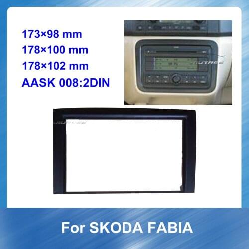 2Din android Car Auto Radio Multimedia fascia for SKODA Fabia stereo facia frame panel dash mount kit adapter trim Bezel fascia