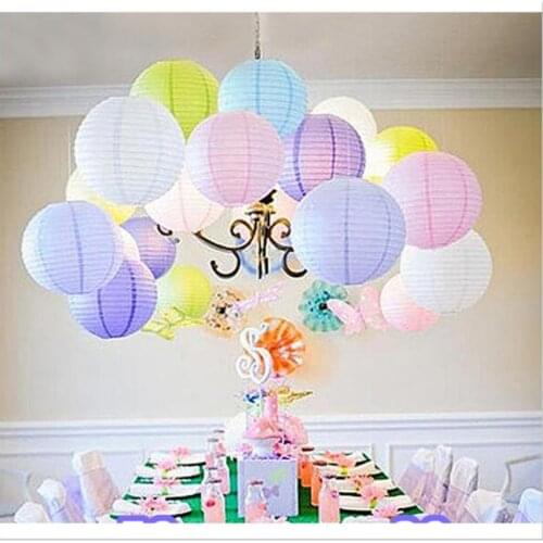 6Inch 15cm Round Paper Lanterns Lamp DIY Wedding Engagement Chinese Classical Lampion Crafts Decoration Home Decor Gifts White