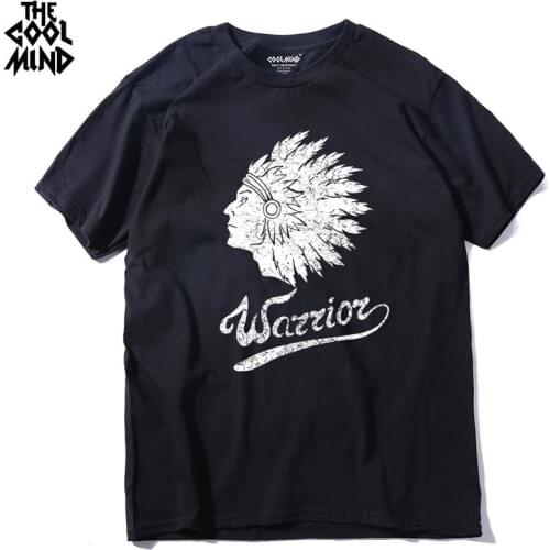 COOLMIND QI0120A 100% Cotton cool indian printed men T shirt short sleeve men t-shirt casual o-neck men t shirt