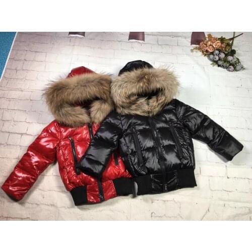 85cm-145cm 2019 winter down jacket childrens parka girl down jackets child long thicken outerwear boy long duck down jackets