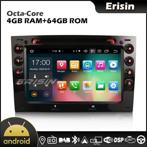 Erisin 8113 7" 64GB Android 10.0 CarPlay & Auto GPS 4G DAB DSP Autoradio for Renault Megane 2003-2010
