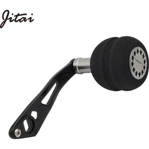 JITAI EVA Fishing Reel Handle Aluminum Alloy Hole 8x5mm Single Rocker Replacement For Baitcasting Reels Fishing Tool Accessories