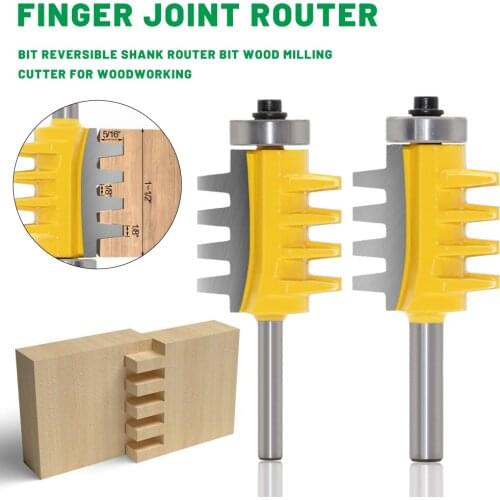 6/8mm Shank Finger Joint Glue Milling Cutter Raised Panel V Joint Router Bits For Wood Tenon Woodwork Cone Tenoning Bit