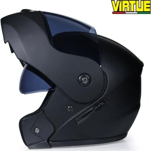 Flip Up Double Lens Motorcycle Helmet Casco Capacetes Dual Lens Helmet Motor Helmet Full Face Helmets Downhill Racing Helmets