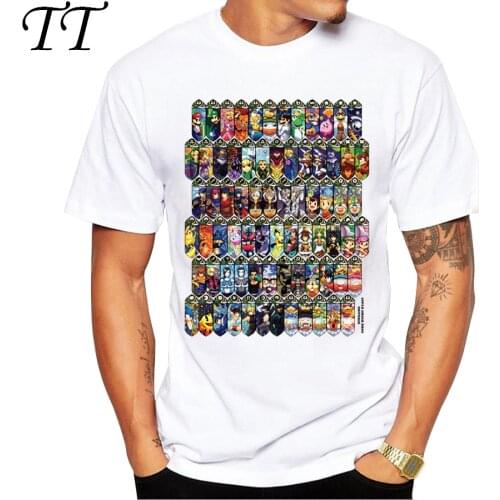 2019 New Arrivals Men Fashion T-shirt Short Sleeve t shirts Super Smash Bros Universe Printed Funny Comics tee tops