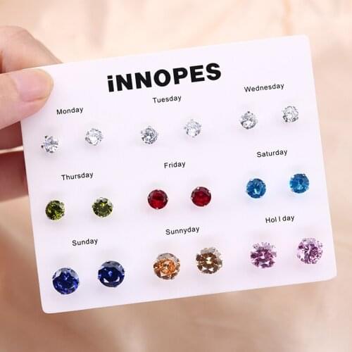Boho Earrings Set Pack Jewelry-accessories Zirconia jewelry Star Earrings Stainless steel Gift set Fashion Woman Earrings 2021