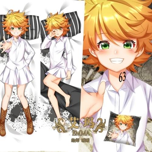 Anime Game Emma The Promised Neverland Dakimakura Hugging Body Pillow Case Otaku Male Pillow Cushion Cover Cosplay Gifts SM