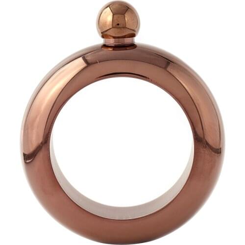 New Flask Stainless Steel Round hip flask Bangle Bracelet 3.5 oz High quality Hip Flask Funnel for Whisky Alcohol Bottle Mug Can