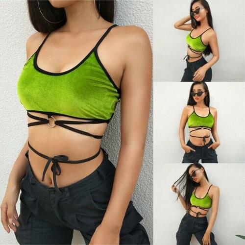 2019 New Style Hot Sexy Women Solid bandage Bralette Bustier Crop Tops Tank Shirt Vest Push Up Female Clothes