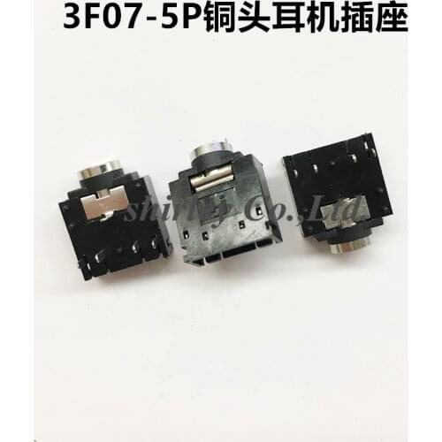 PJ-307 PJ307 black 5Pin 3.5mm Stereo Jack Socket Audio Jack Connector PCB 3F07 5P Headset Female