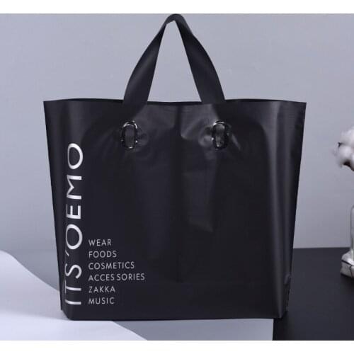 Plastic jewelry pouch Packing Gift Carrier Bags handle cloting bags large Shopping Bags For Boutique Packaging 50pcs