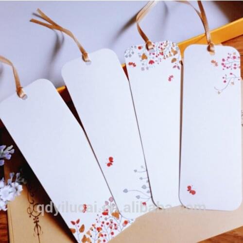 Custom printing logo design paper card hang tag bookmark