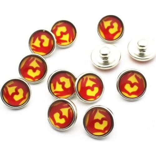 Clearance Sale 20pcs/lot gesture 12mm Glass Snap Buttons Fit DIY Snap Bracelet Snap Button Charms Jewelry
