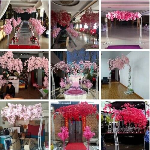Christmas decoration brand new height 2.6M pink artificial cherry tree road lead wedding runner aisle column mall christmas