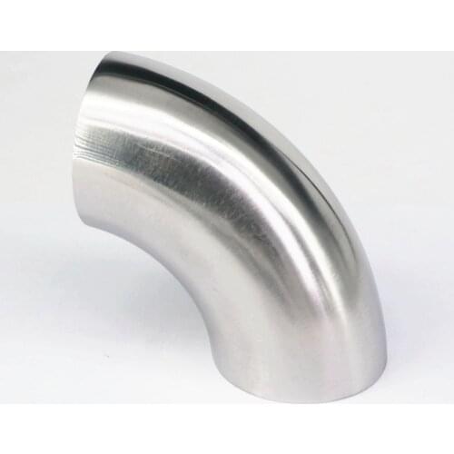 51mm 2" O/D 304 Stainless Steel Sanitary Butt Weld 90 Degree Elbow Bend Pipe Fitting For home Brew Wine Beer