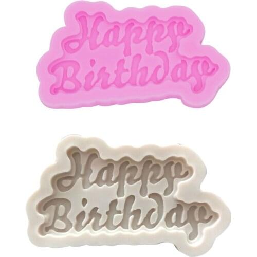 Silicone 3D Cake Mould For Birthday Cute Letters Ice Jelly Chocolate Mould Birthday Cake Decorating Mould