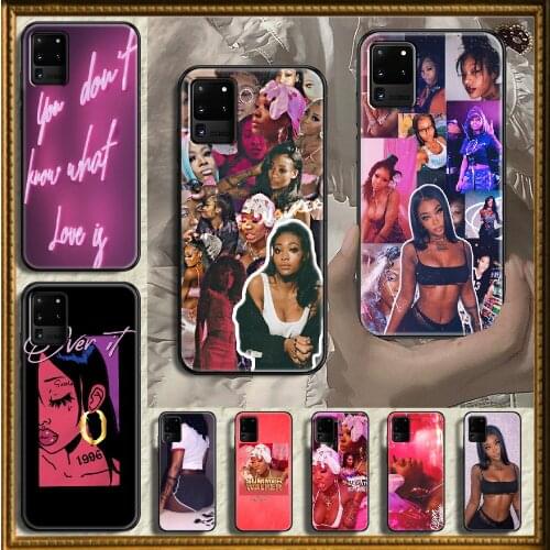 Singer Summer Walker Phone case For Samsung Galaxy Note 4 8 9 10 20 S8 S9 S10 S10E S20 Plus UITRA Ultra black silicone