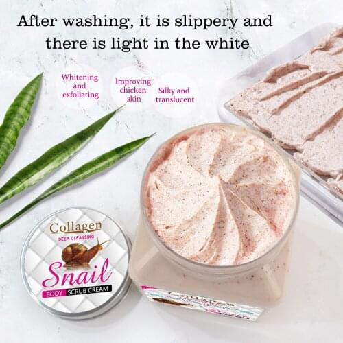 500ml DISAAR Face And Body Scrub Snail Collagen Natural Body Scrub Exfoliation Cream For Woman Man Cleaning
