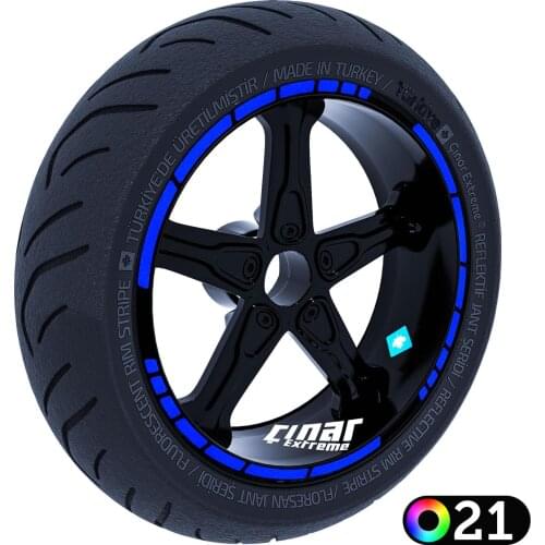 Moto GP Style Rim Tape Wheel Stripes Decals Sticker Reflective & Fluorescent Colors CinarExtreme