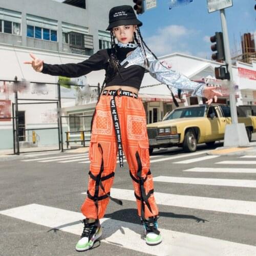 New ChildrenS Hip-Hop Dance Clothes For Girls Jazz Dance Costumes Fashion Street Dance Performance Catwalk Stage Outfits DN6862