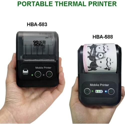 Receipt Printer 58mm Thermal Receipt Printer Portable Bluetooth Mobile Printers Handheld 2 inch Printing machine with APP