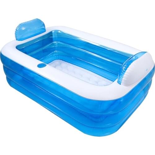 Thicken Portable Folding Bathtub Large Inflatable Hot Tub Portable Bathtubs Sauna Adults Tina Inflable Bathroom Products EH60PB