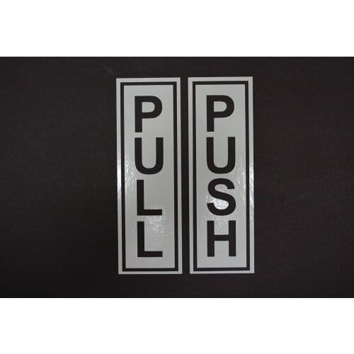 Push Pull Door Stickers Open Sign Vinyl Decal 15cm