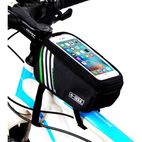 Waterproof Bicycle Bag Touch Screen Cycling Bike Front Frame Bag Cell Phone Pocket 5.7 Inch Bicycle Accessorie MTB Bike Bags