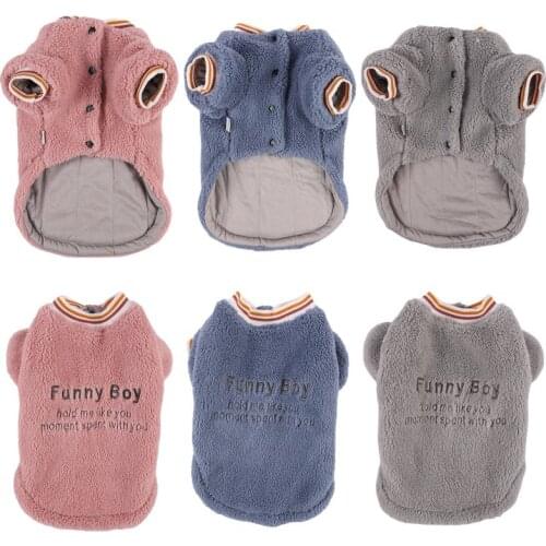 Small Dog Jacket Winter Clothes for Puppy Pet Clothing for Small Medium Dogs Yorkie French Bulldog Chihuahua Buttoned Coat