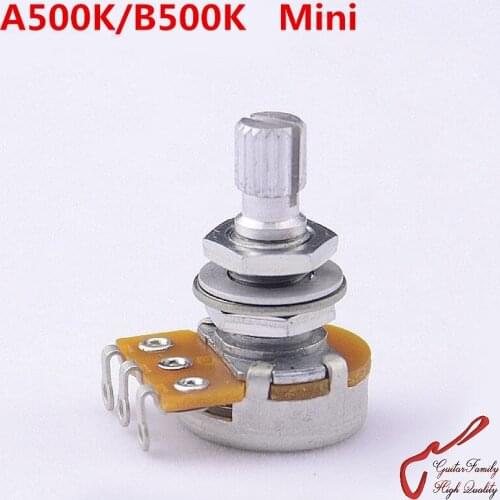 1 Piece Super Quality GuitarFamily A500K/B500K Mini Potentiometer(POT) For Electric Guitar (Bass) Made In Japan ( #6004 )