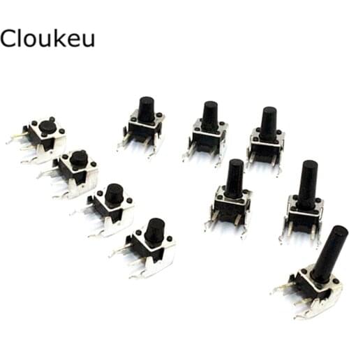 20Pcs 6*6*13.5MM With bracket Side 2Pin Touch switch 6x6x13.5 Micro button switch
