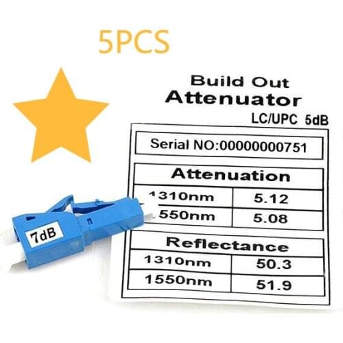 5PCS/Pack 7DB LC UPC female to male 7dB fiber optic Attenuator 7db LC PC female male Fiber Optic Attenuator Free delivery