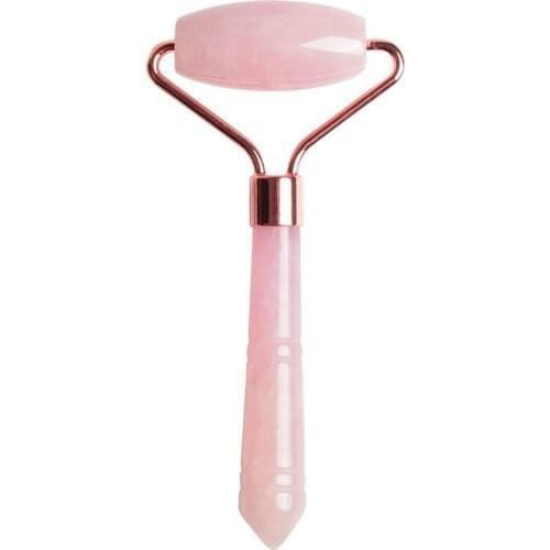 100Pcs/Lot Rose Crystal Face Lift Massager Crystal Roller Facial Massage Relaxation Jade Roller Stone Natural Rose Skin Tool