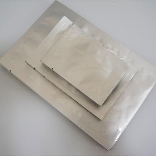 5x7cm Plain Pocket 200pcs Silver White Heat Seal Pure Aluminium Bags - Open Top Purely Foil Plastic Pouches Heat-Sealing Package
