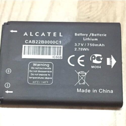 750mAh Battery For ALCATEL OT-2012D/103/103A/105/105A/CAB3010010C1/CAB30M0000C1/CAB22B0000C1 + track code