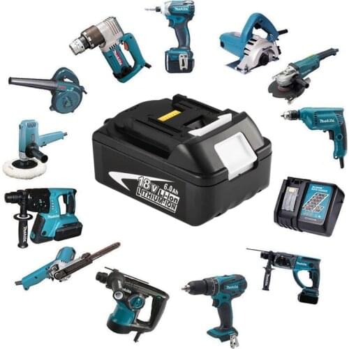 Original For Makita 18V 6000mAh 6.0Ah Rechargeable Power Tools Battery with LED Li-ion Replacement LXT BL1860B BL1860 BL1850