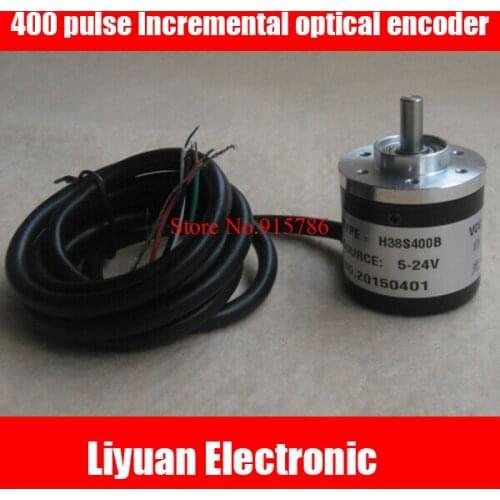 Free Shipping! 2pcs Incremental optical encoder 400 pulse/DC5-24V AB output rotary encoder