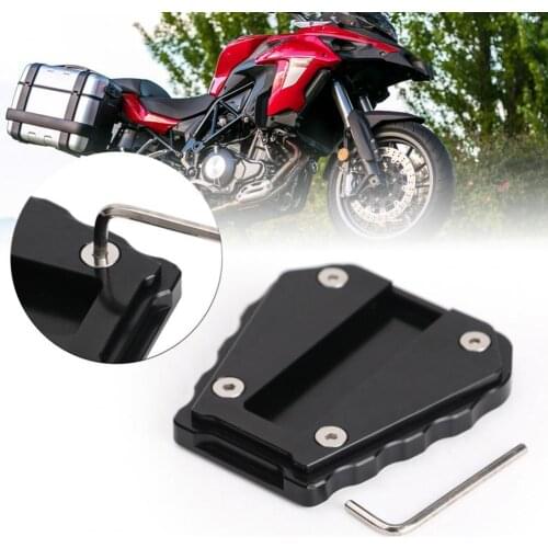 Motorcycle Side Stand Enlarger Plate CNC Kickstand Extension Pad Support Plate for Benelli TRK502