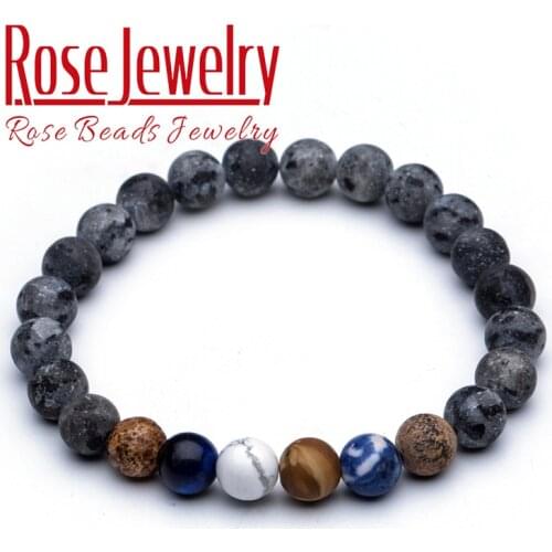 New Fashion Women Bracelets Labradorite White Turquoises Stretch Bracelet Natural Stone Charm Elastic Bracelet Jewelry Wholesale