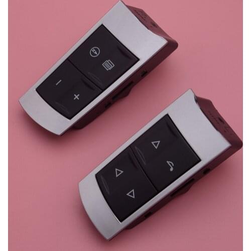 CITALL 2pcs Steering Wheel Control Switch Button Fit for Chrysler 300 300C Dodge Charger 2006 2007 2008 2009 2010