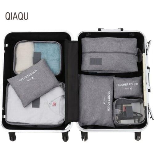Travel Storage Bag 7Pcs/set Clothes Tidy Organizer Accessories Luggage Underwear Tidy Pouch Finishing Shoes Packing Cube Bag