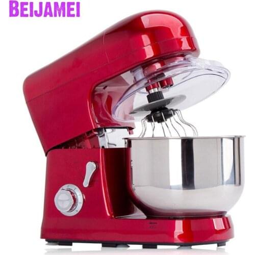 BEIJAMEI Home commercial use 5 L electric food mixer blender egg beater 6 gear dough mixer mixing machine price