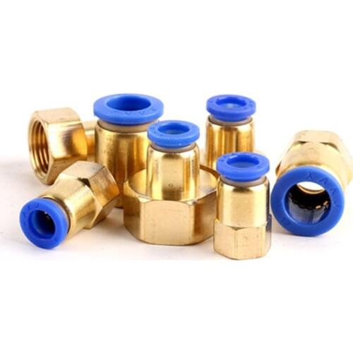 PCF Air Pipe Fitting Pneumatic Fitting Quick Coupling is used for 4 6 8 10 12mm hose 1/8" 3/8" 1/2" 1/4" BSP female thread