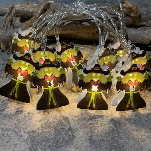 Witch Halloween Party Bat Fairy String Light 2m 10LEDs Battery Powered Fairy Lights Holiday Home Garden Decoration Lamp