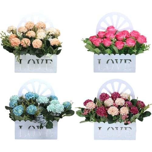 Artificial Flower Simulation Hanging Flowers With Basket Wall Decor Art Decoration Party Decoration Wall Hanging Basket