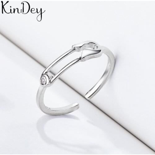Wholesale Real Silver Color Pin Rings For Women Big Antique Rings Finger Jewelry High Quality