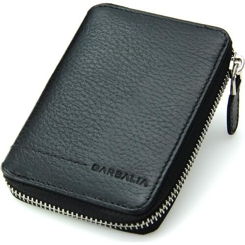 Garbalia Zipper Mens %100 Genuine Leather Wallet Card Holder High Quality Stylish for Male Carteira Masculina Кошелек Мужской