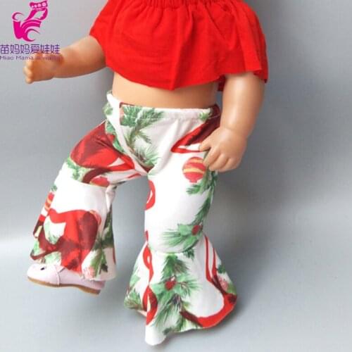 Doll clothes for 43cm baby doll clothes shirt Flares pants boot cut long trousers for 18 inch doll clothes set