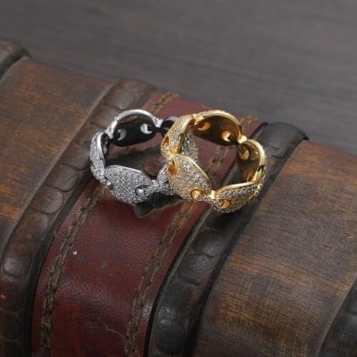 Brass Micro pave Cubic zircon Rings Men And Women Jewelry Gift R037